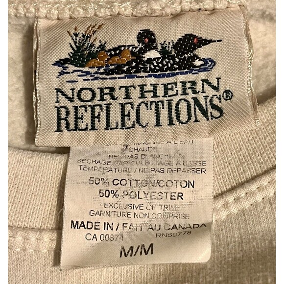 Vintage Y2K Winter Northern Reflections Snowflake Sweatshirt Womens M Cottage - Picture 4 of 4